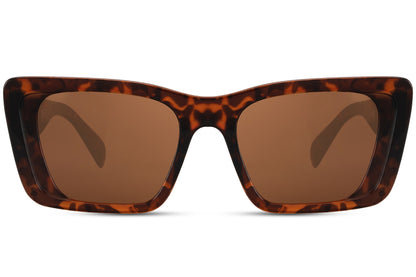 Tortoiseshell eco bold beach party sunglasses with warm brown lens — the Mediterranean gold standard in a sustainable thick-frame silhouette, amber-toned coastal eyewear for the Amalfi, Mykonos and every sun-drenched coastline between | Sunglass Station