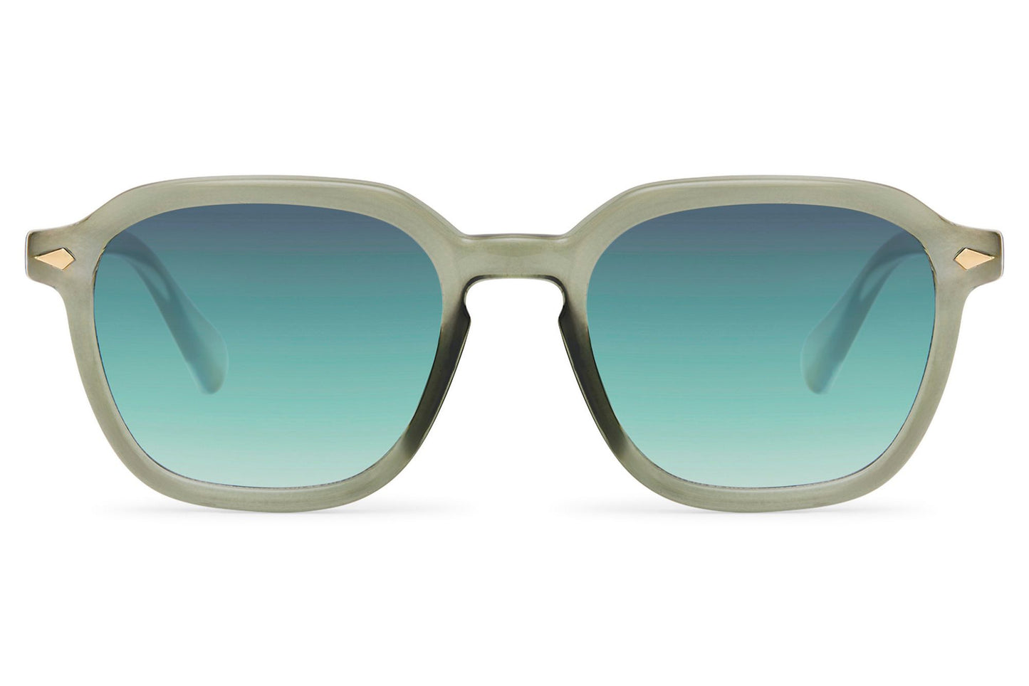 Eco round sunglasses green recycled polyester frame teal turquoise polycarbonate lens UV protection men women bold sustainable summer beach festival eyewear free UK Europe shipping Sunglass Station