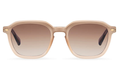 Eco brown round sunglasses nude recycled polyester frame warm brown gradient polycarbonate lens UV protection men women sustainable eco-friendly everyday summer city wear free UK Europe shipping Sunglass Station