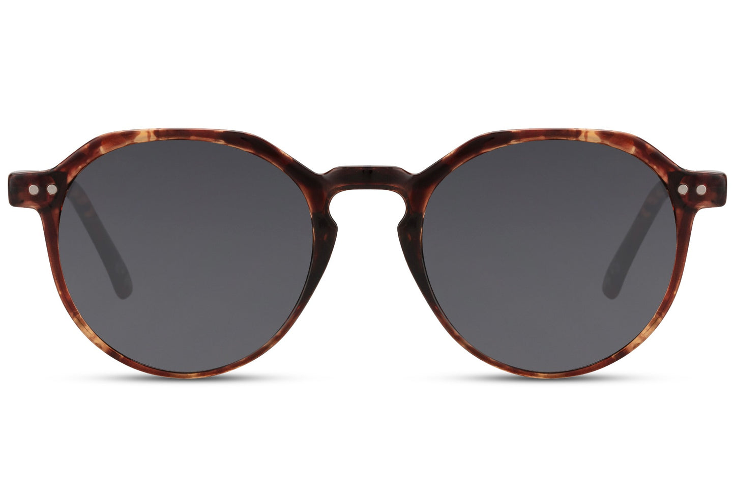 Eco frame round sunglasses black recycled polyester frame smoke lens compact travel-ready UV400 protection men women sustainable lightweight summer city outdoor adventure free UK Europe delivery Sunglass Station