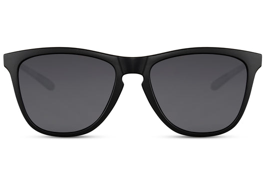 eco friendly black wayfarer sunglasses with uv400 protection