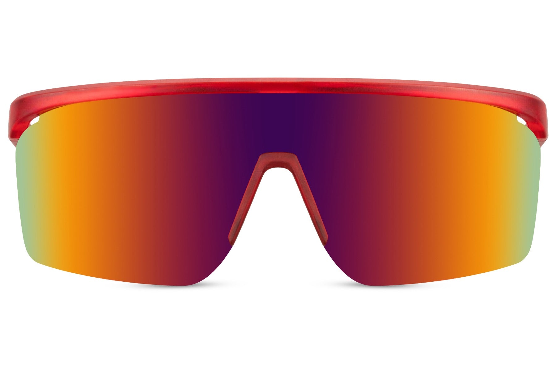 eco friendly mirrored sunglasses for men women in visor style
