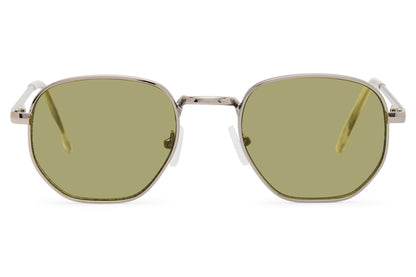eco friendly sunglasses with green lens for everyday styling