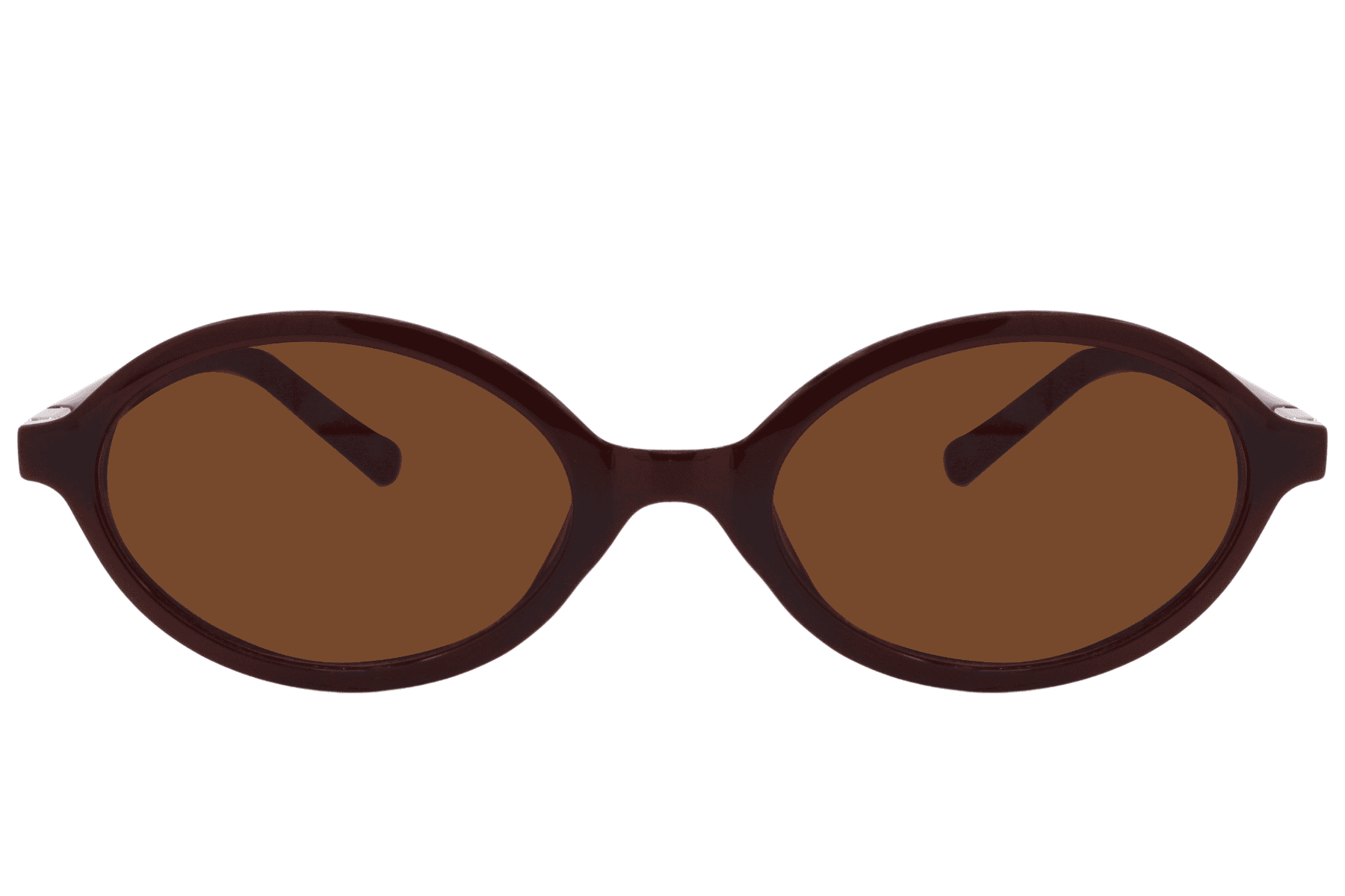 Eco oval sunglasses for men and women with dark brown recycled polyester frame and warm brown tinted polycarbonate lens – sustainable vintage-inspired street style shades for city wear and holidays, free delivery across UK and Europe from Sunglass Station