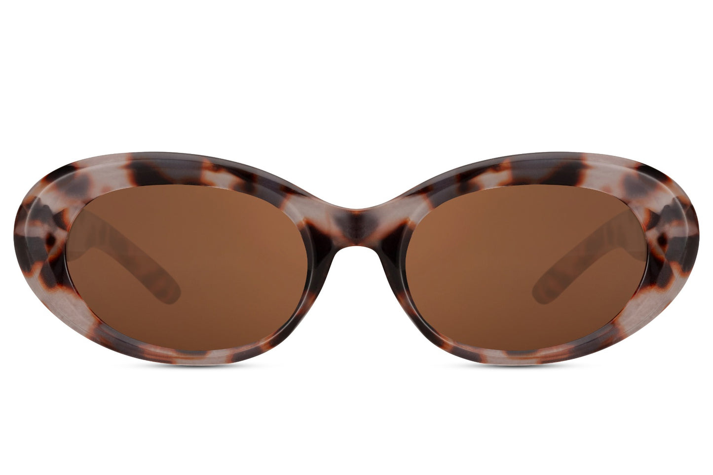 Eco oval sunglasses with tortoiseshell animal print recycled frame and dark green lens – bold retro street style shades for city wear and going out, Sunglass Station free UK and Europe shipping