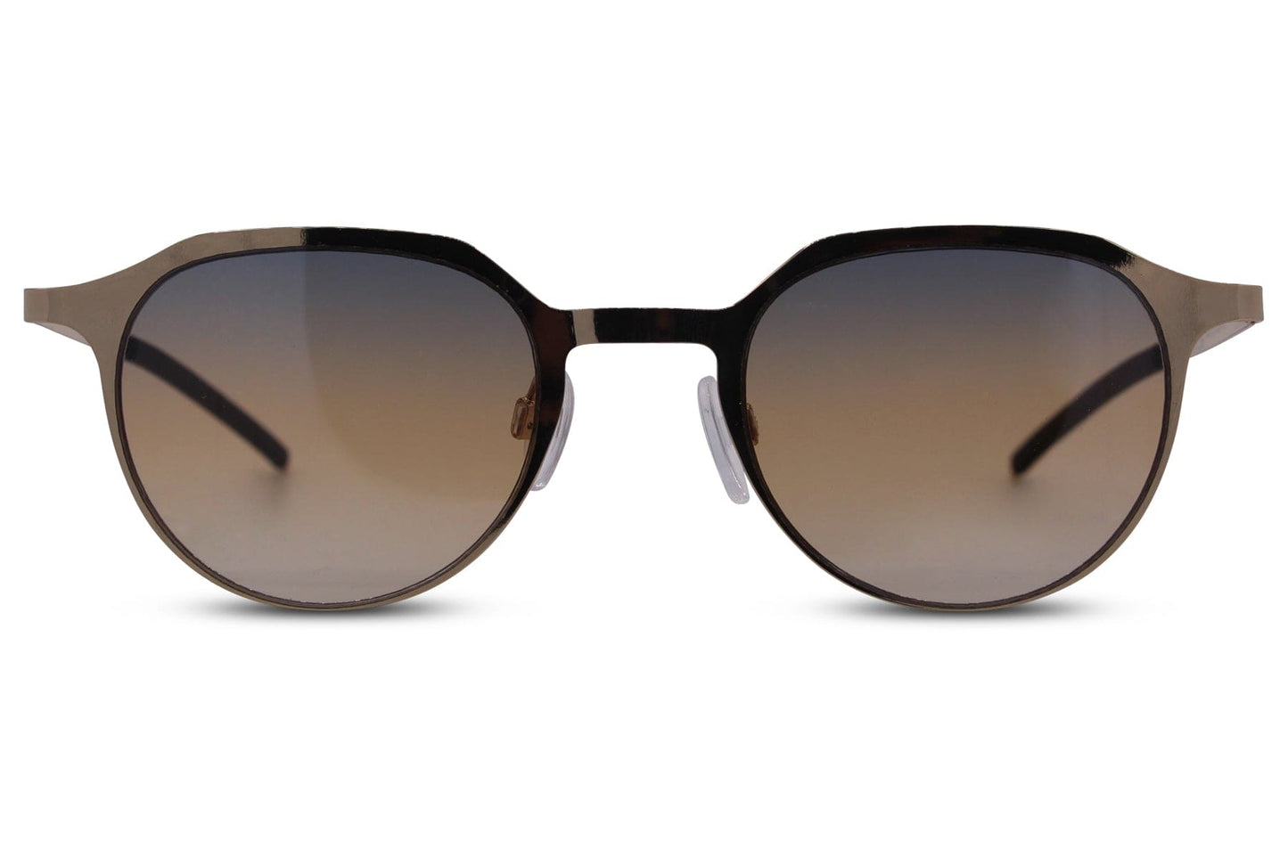 Eco round sunglasses men black metal frame warm brown cognac recycled rPMMA lens UV protection sustainable elegant retro classic summer holiday city driving eyewear free UK Europe delivery Sunglass Station
