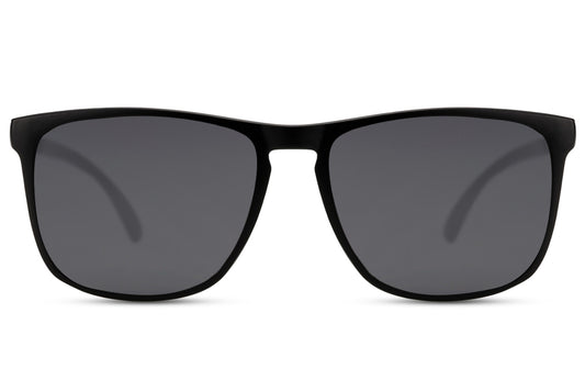 eco sleek black frame wayfarer sunglass designed for casual outings in london street