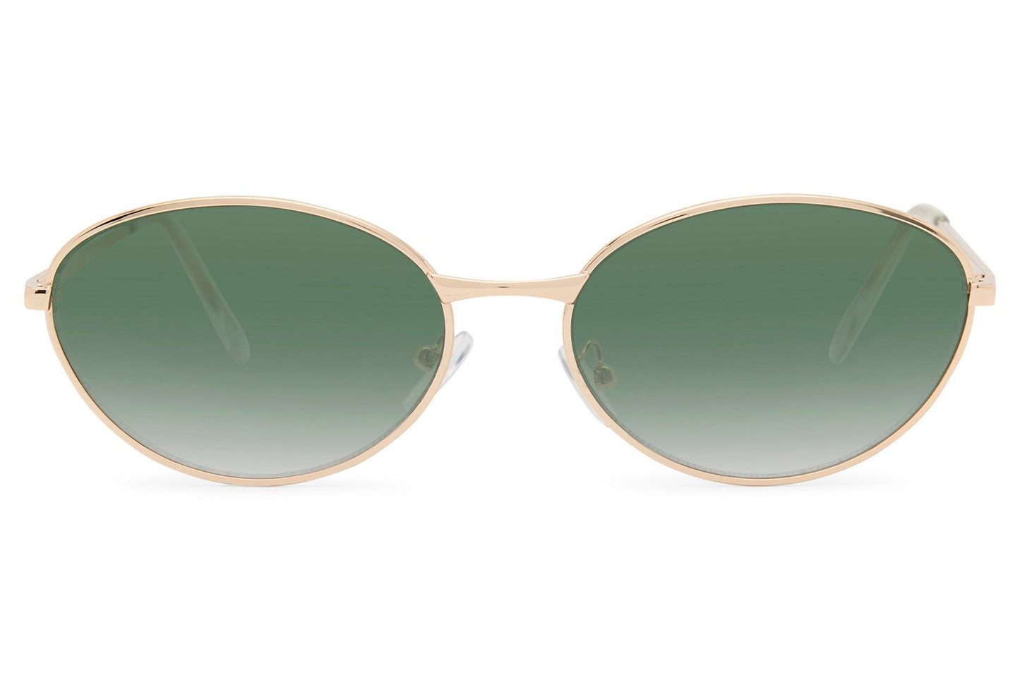 Eco sleek frame round sunglasses copper rose gold frame green olive recycled rPMMA lens UV protection women sustainable retro vintage outdoor summer festival holiday eyewear free UK Europe delivery Sunglass Station