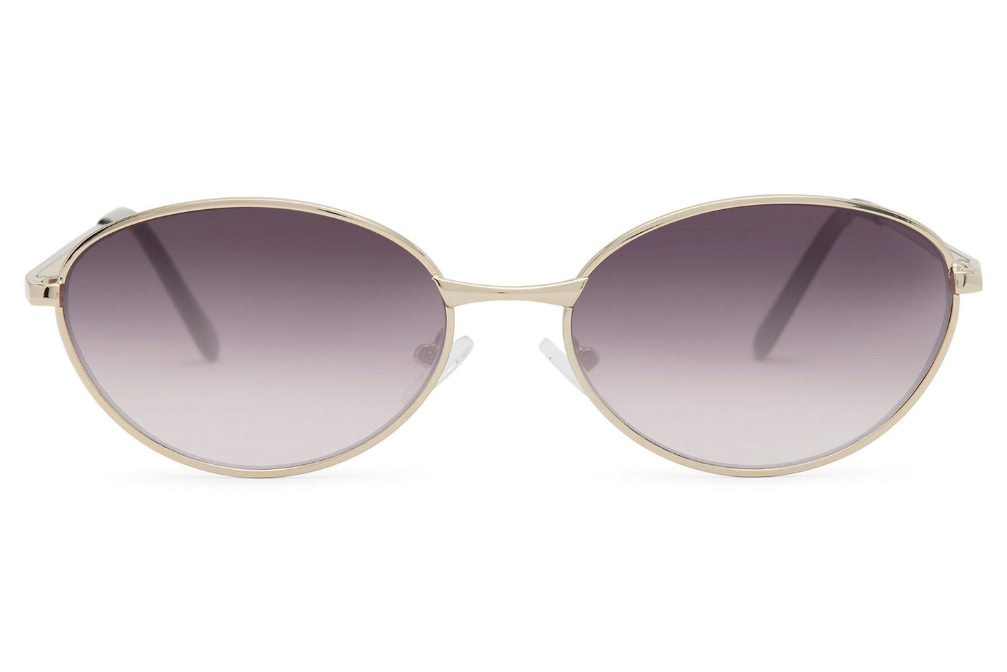 Eco sleek frame round sunglasses copper rose gold frame grey smoke gradient recycled rPMMA lens UV protection women minimalist sophisticated sustainable everyday city summer wear free UK Europe shipping Sunglass Station