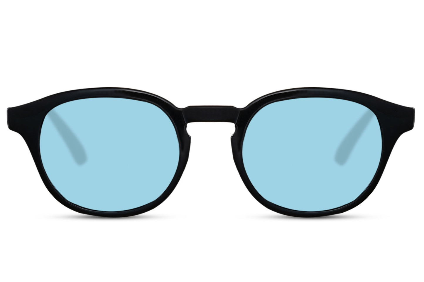Eco Spain classic round sunglasses grey 100% recycled polyester frame blue sky recycled lens UV400 protection men women bold sustainable Spanish summer beach festival city eyewear free UK Europe delivery Sunglass Station