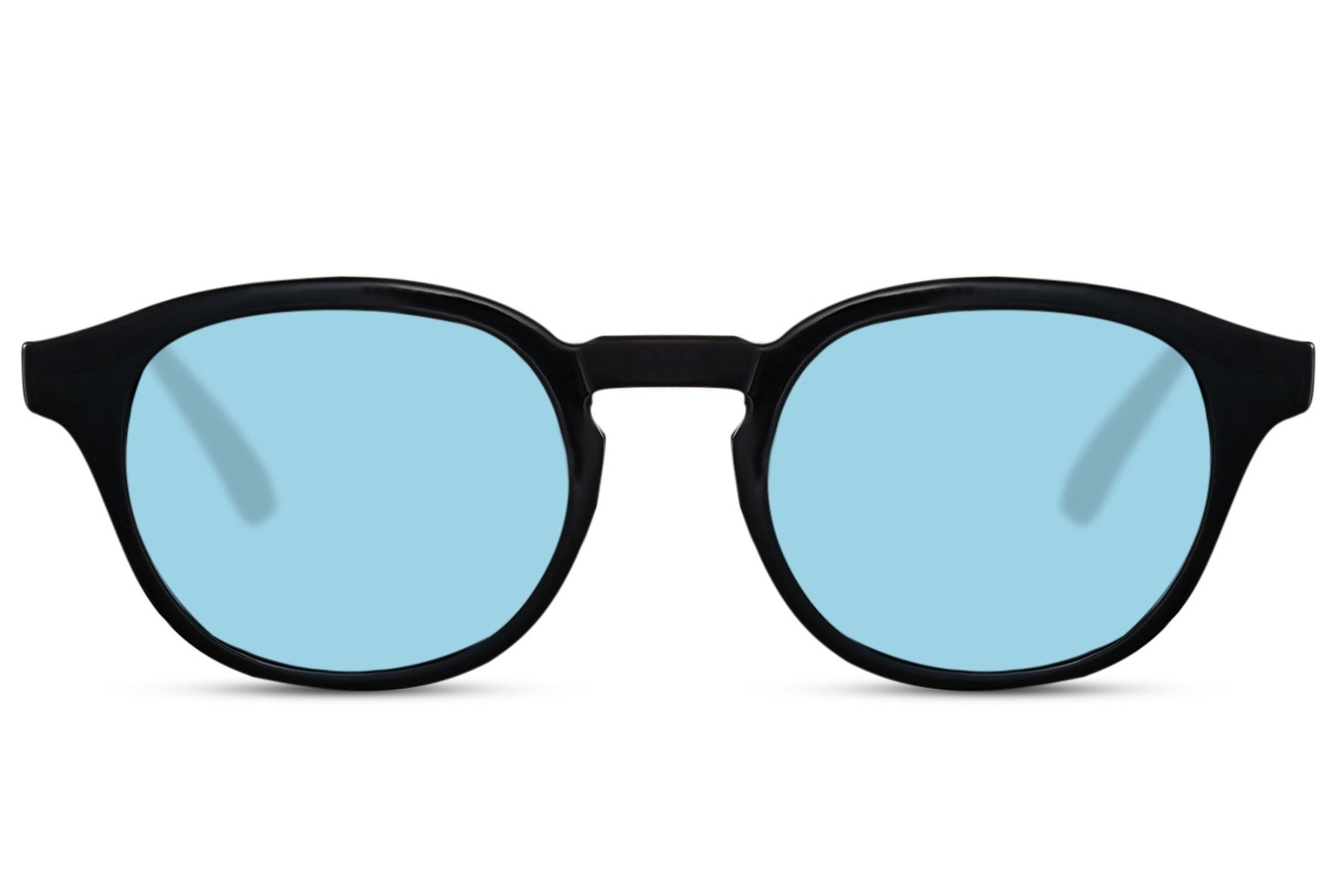 Eco Spain classic round sunglasses grey 100% recycled polyester frame blue sky recycled lens UV400 protection men women bold sustainable Spanish summer beach festival city eyewear free UK Europe delivery Sunglass Station