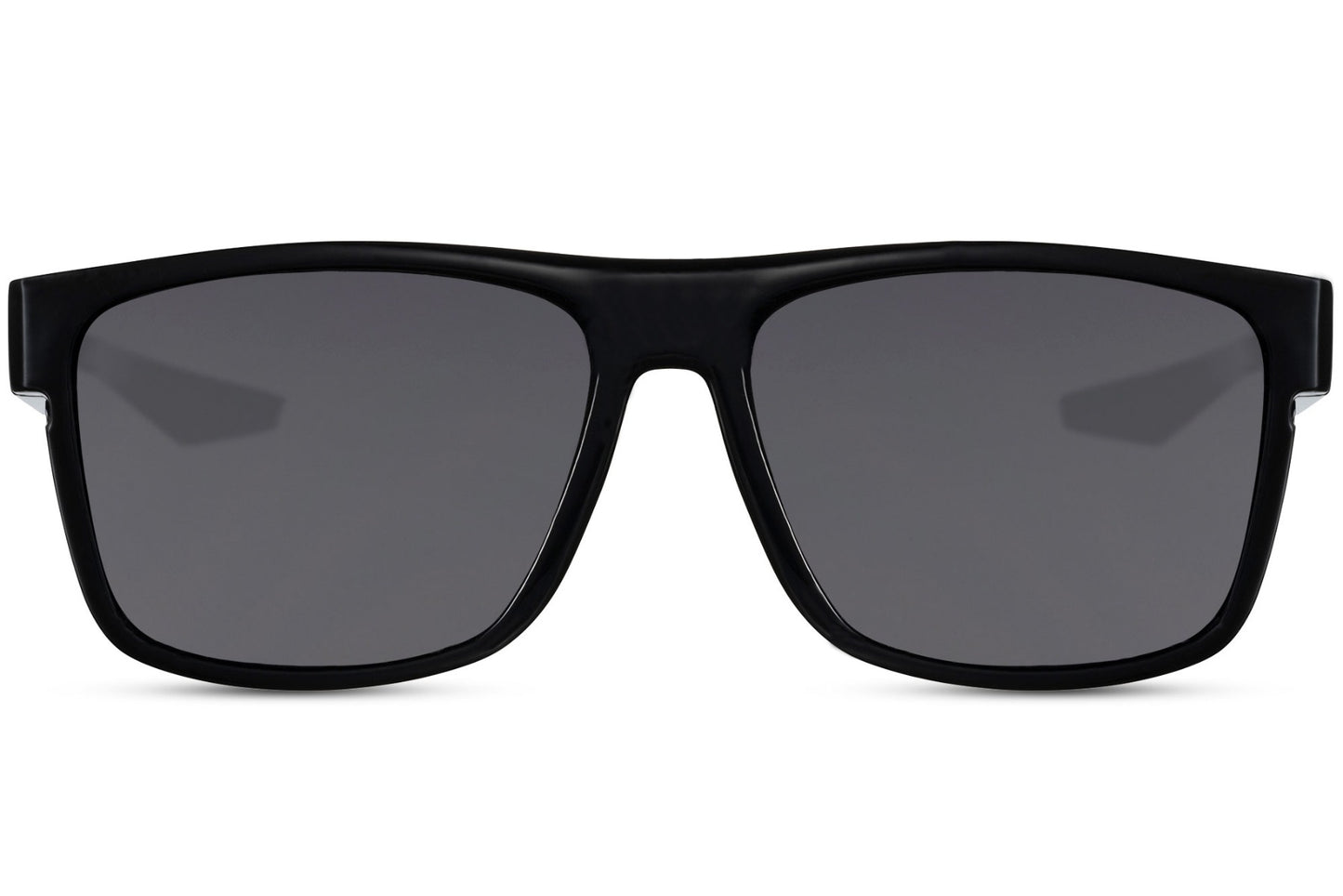 eco friendly summer wayfarer sunglasses with matt black frame and black lens