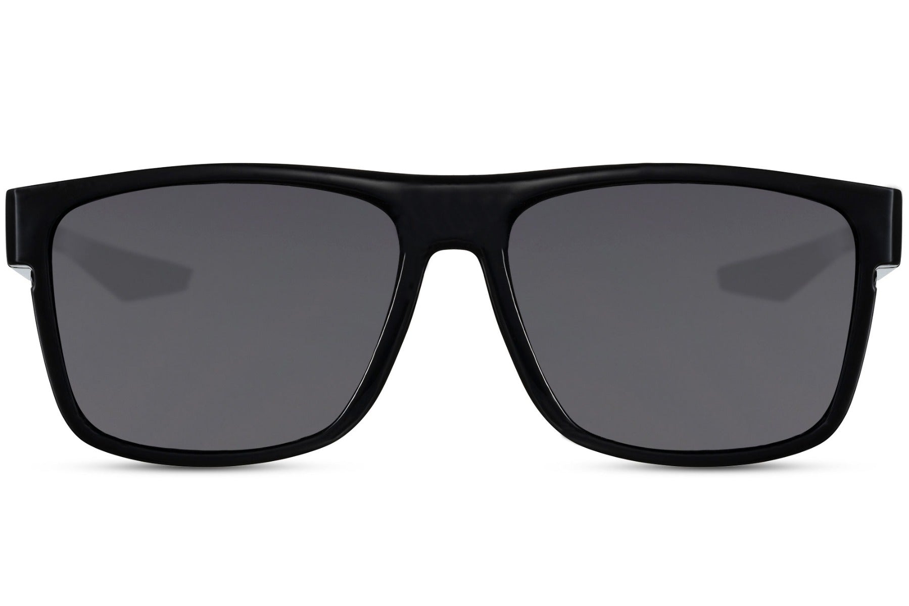 eco friendly summer wayfarer sunglasses with matt black frame and black lens