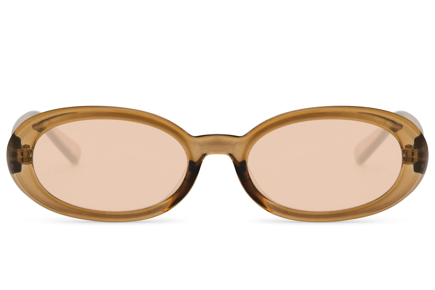 Eco trending oval sunglasses for men and women with cream recycled polyester frame and amber honey tinted lens – sustainable vintage street style shades for summer holidays and city wear, free delivery across UK and Europe from Sunglass Station