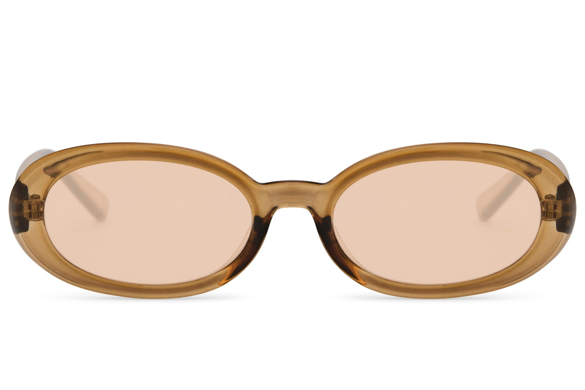 Eco trending oval sunglasses for men and women with cream recycled polyester frame and amber honey tinted lens – sustainable vintage street style shades for summer holidays and city wear, free delivery across UK and Europe from Sunglass Station