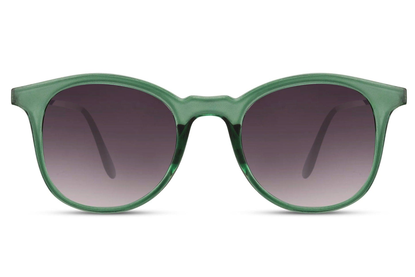 Essential round sunglasses green metal polycarbonate frame mauve gradient lens UV400 protection men women bold retro summer festival city beach outdoor eyewear free UK Europe shipping Sunglass Station