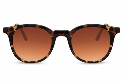 Essential round sunglasses orange rust metal polycarbonate frame amber tinted lens UV400 protection men women bold vibrant retro summer festival beach city eyewear free UK Europe shipping Sunglass Station