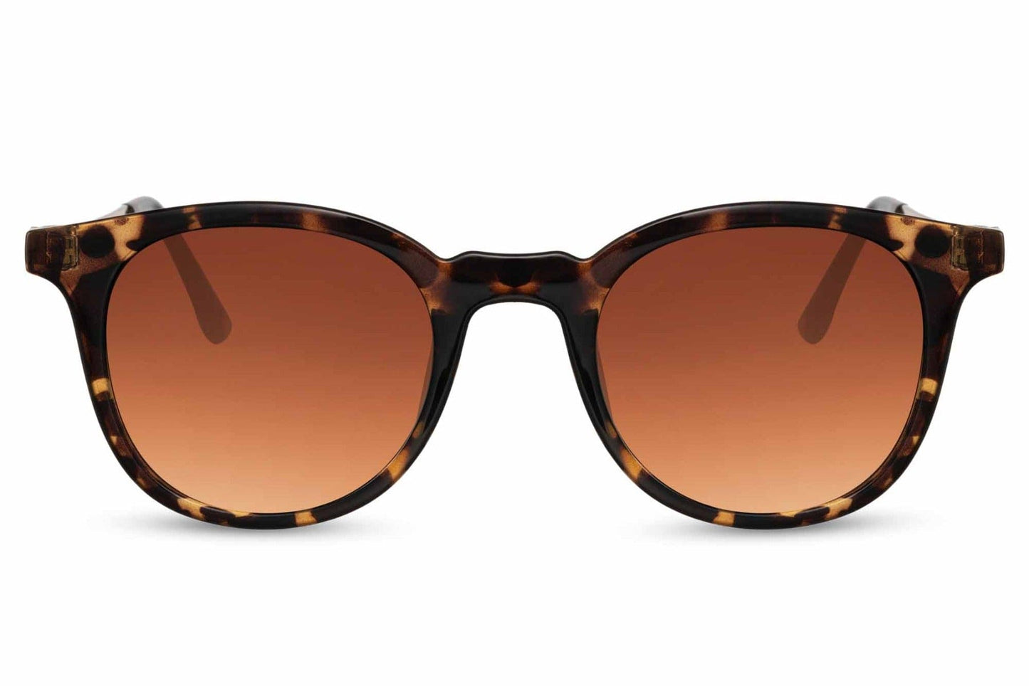 Essential round sunglasses tortoiseshell metal polycarbonate frame warm brown amber lens UV400 protection men women retro classic elegant summer city holiday beach festival free UK Europe delivery Sunglass Station