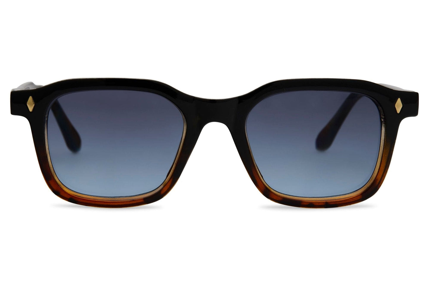 sunglass station trendy sunglass with tortoiseshell frame and blue tinted lens and perfect blend of  milan fashion