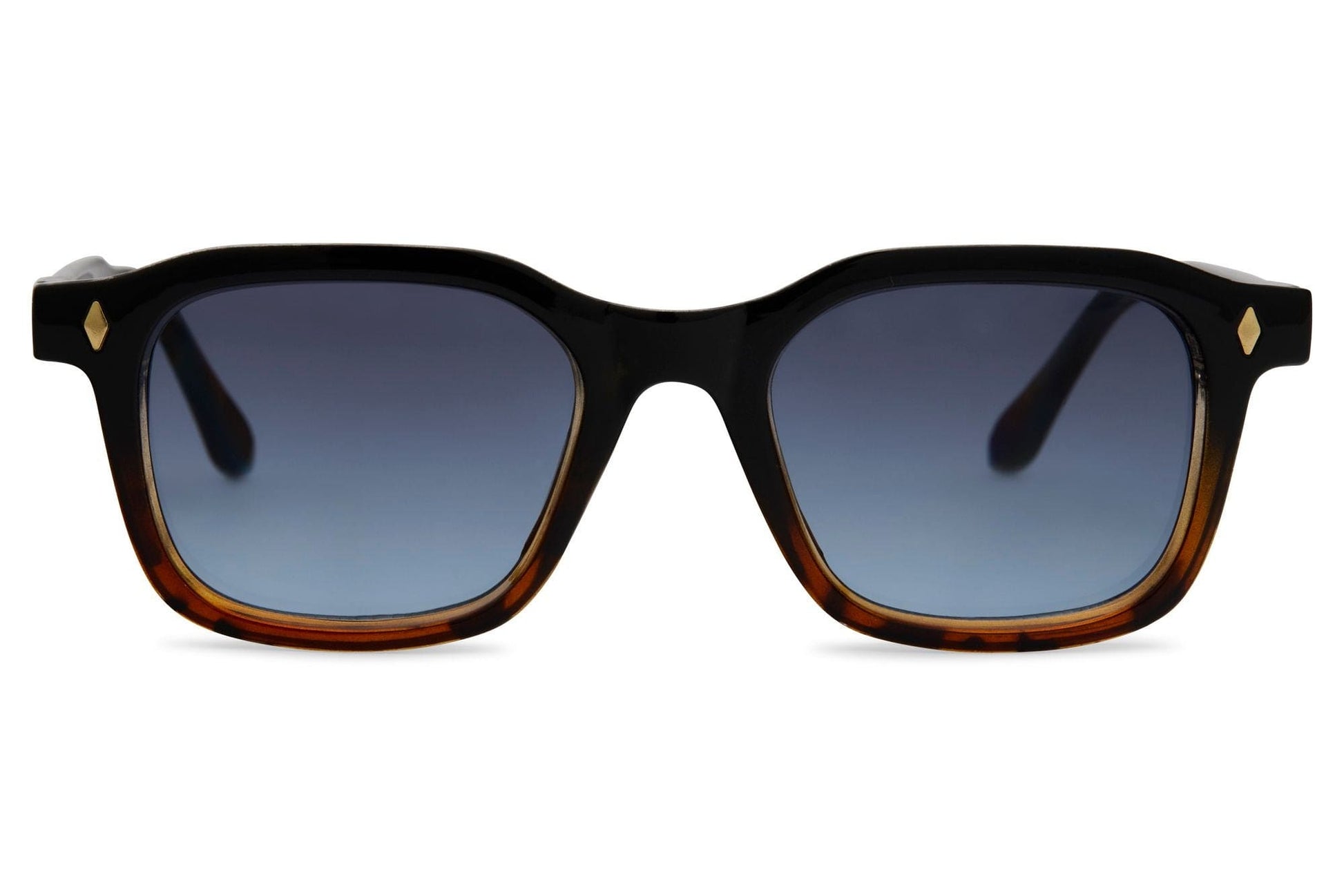 sunglass station trendy sunglass with tortoiseshell frame and blue tinted lens and perfect blend of  milan fashion