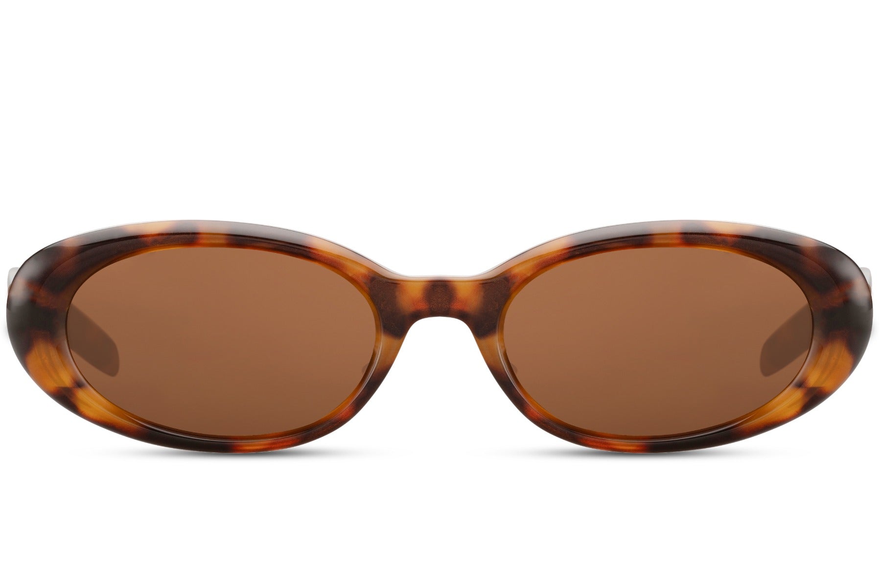Europe oval eco sunglasses with brown tortoiseshell animal print recycled polyester frame and amber brown UV protection lens – vintage-inspired retro round shades for city wear and summer holidays, free delivery across UK and Europe from Sunglass Station