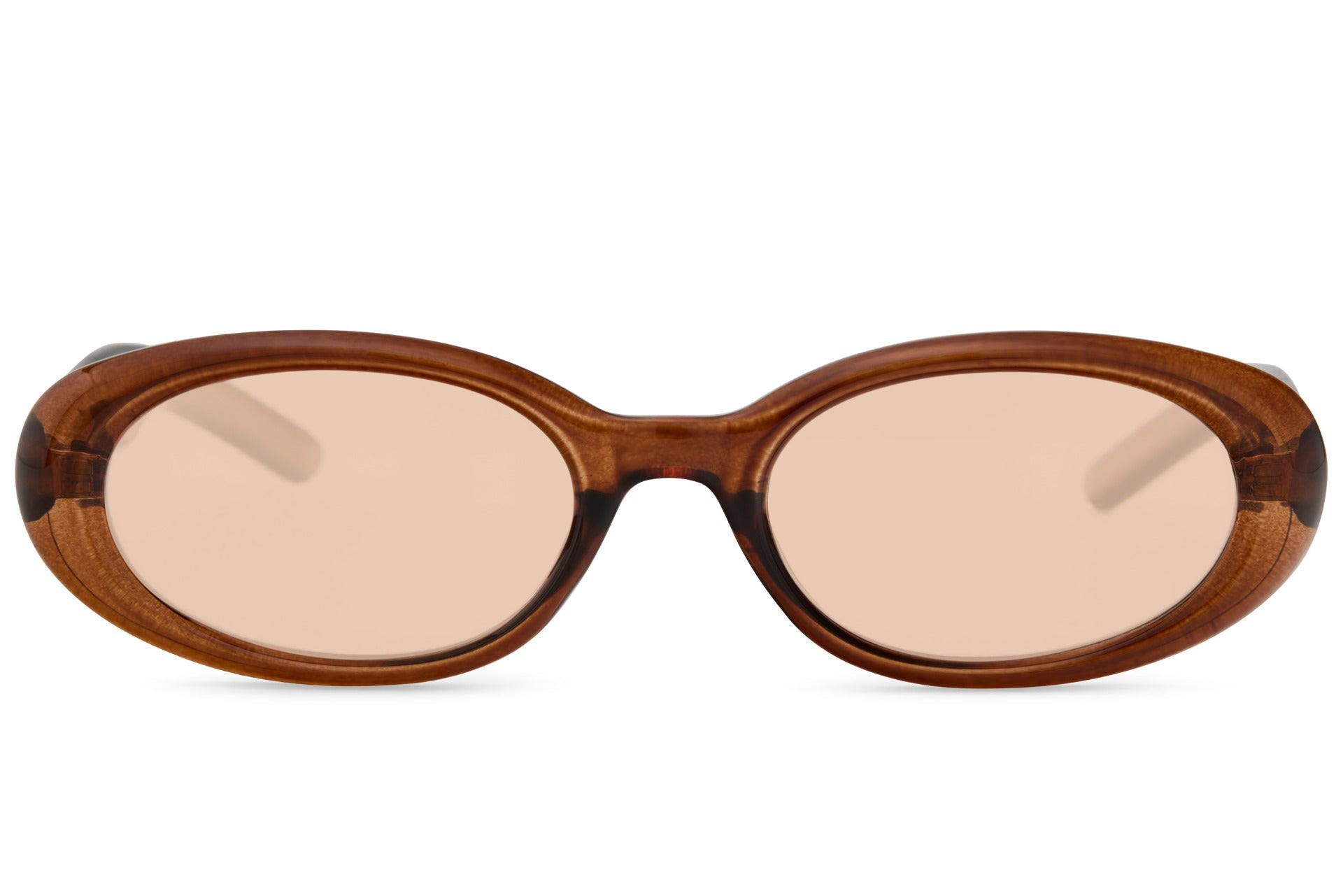 Europe oval eco sunglasses with brown tortoiseshell recycled polyester frame and pink peach UV protection lens – retro Y2K animal print round shades for going out and summer festivals, Sunglass Station free UK and Europe delivery