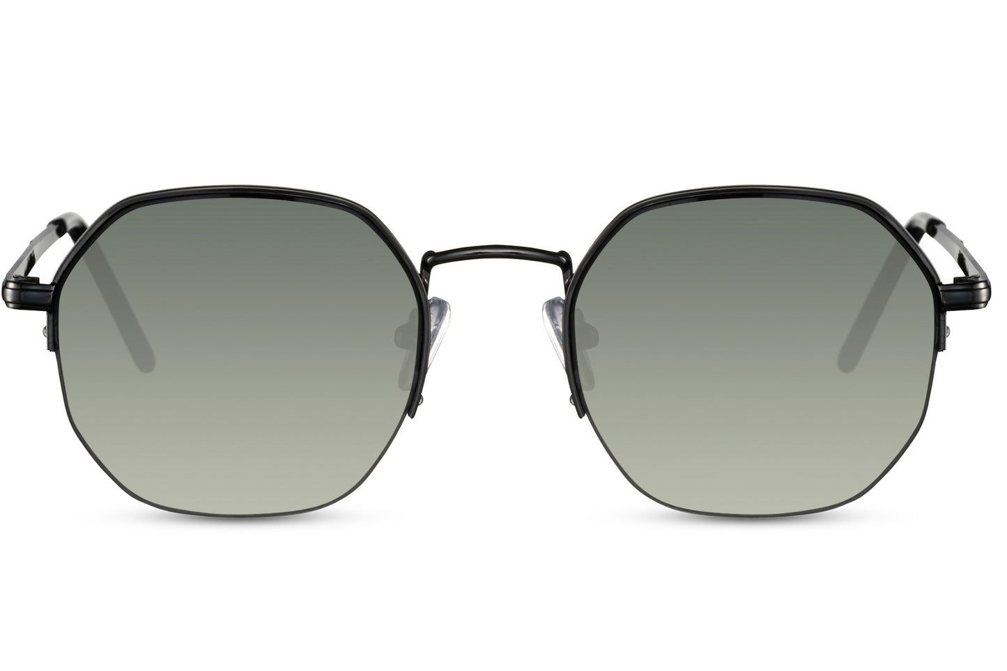 Geometric metal round sunglasses silver slim metal frame green olive lens lightweight 100% UV400 protection men women comfortable all-day travel-ready outdoor adventure summer city free UK Europe shipping Sunglass Station