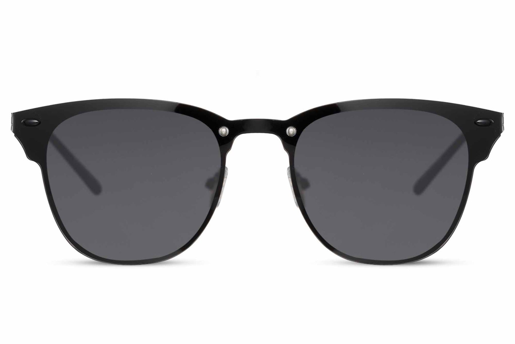 black clubmasters with glossy frame 