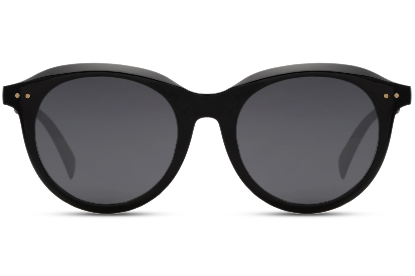 Gradient lens round sunglasses black polycarbonate frame black smoke gradient lens UV400 protection men women bold minimalist oversized everyday city summer driving beach free UK Europe shipping Sunglass Station