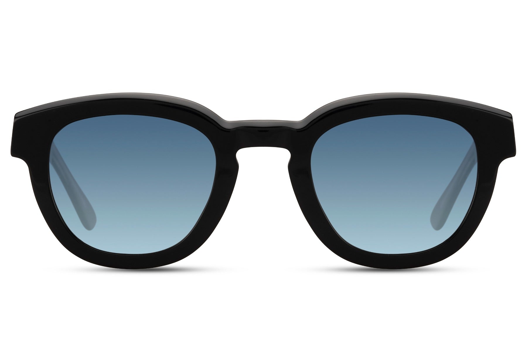 Ibiza round polarised sunglasses black luxury acetate frame green polarised 1.1mm TAC lens 100% UVA UVB anti-glare protection men women retro driving hiking outdoor summer beach festival free UK Europe delivery Sunglass Station