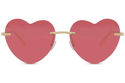 italy love themed heart shape sunglasses