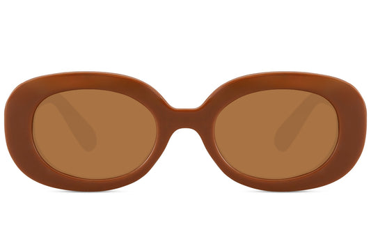 Kids round rectangle sunglasses brown heavy duty polycarbonate frame amber lens UV400 protection boys girls durable impact resistant outdoor summer holiday beach free UK Europe delivery Sunglass Station