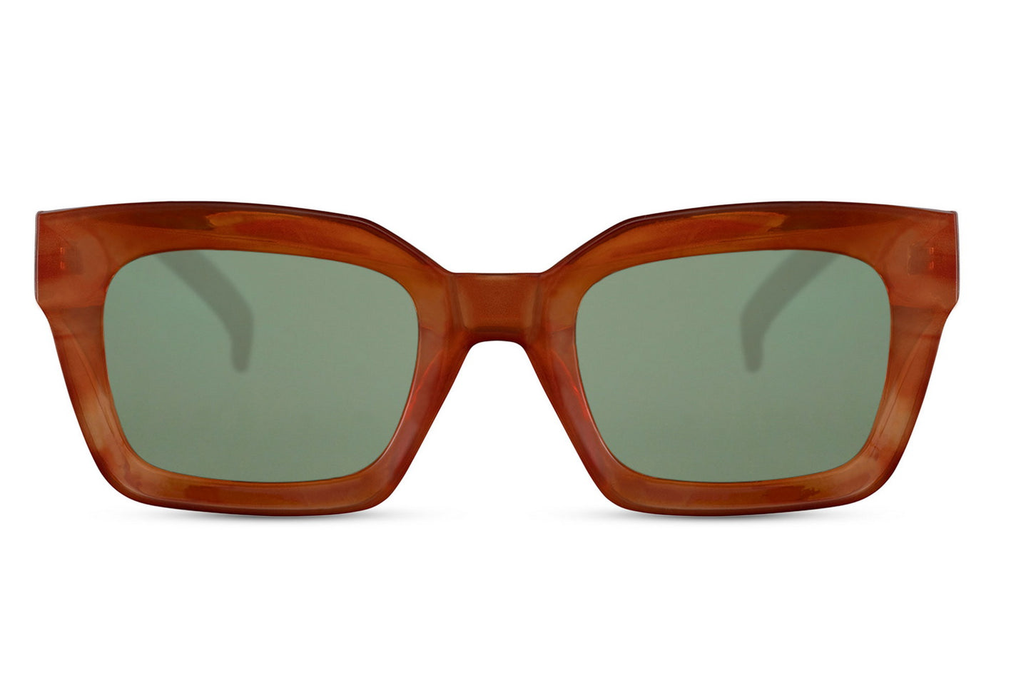 London bold frame rectangle sunglasses with brown leopard print recycled polyester frame and brown 100% recycled UV protection lens – vintage-inspired chunky retro rectangle shades for city wear and festivals, Sunglass Station free UK and Europe delivery