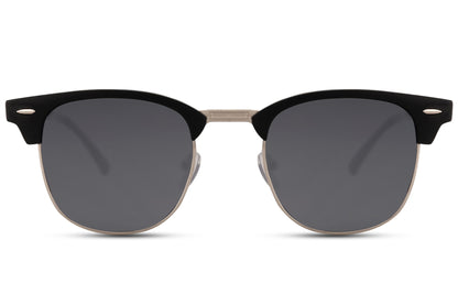 london style clubmaster sunglasses with black lens