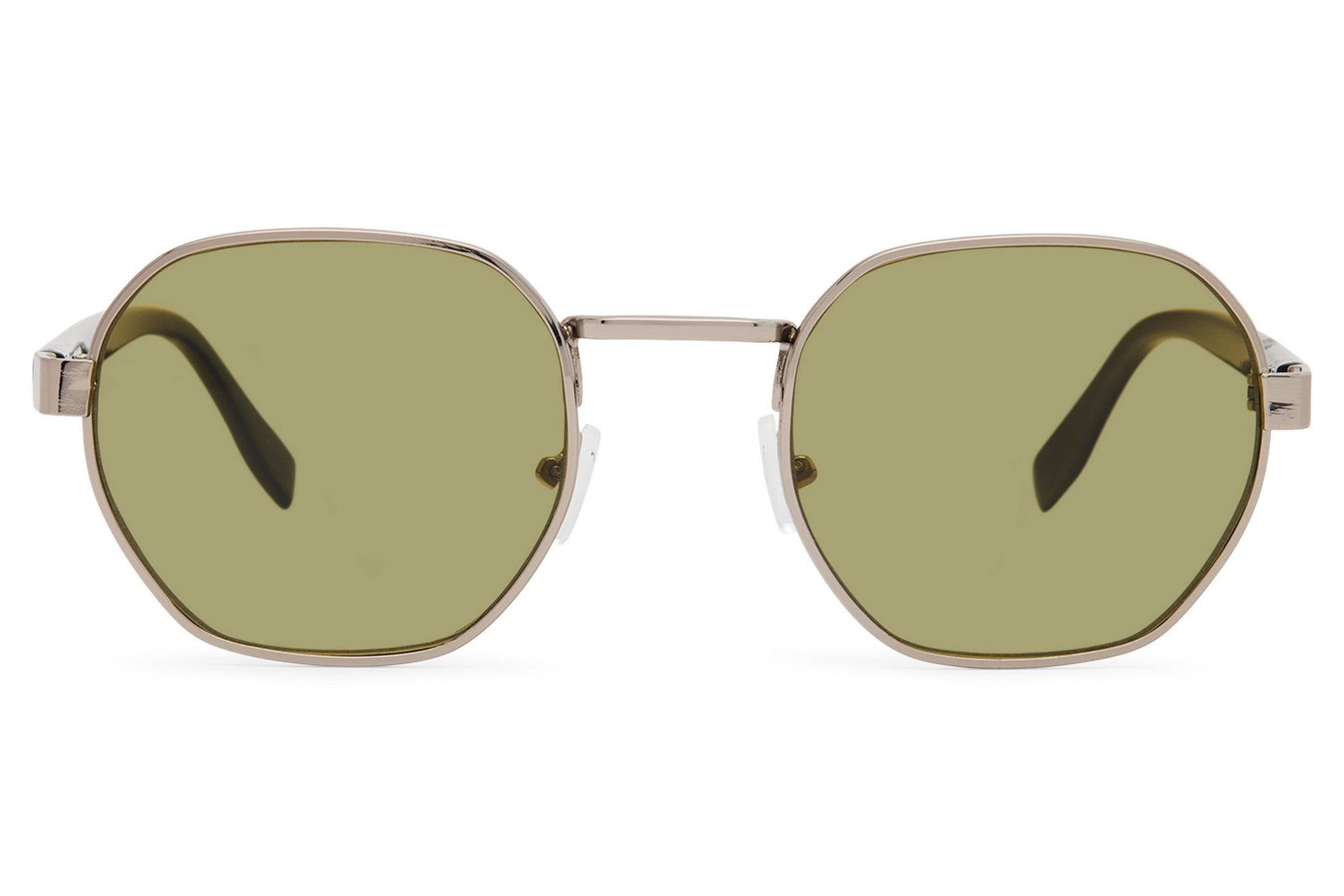 London eco geometric round sunglasses copper frame grey green tinted recycled rPMMA lens UV protection men women minimalist sustainable premium eyewear city summer free UK Europe delivery Sunglass Station