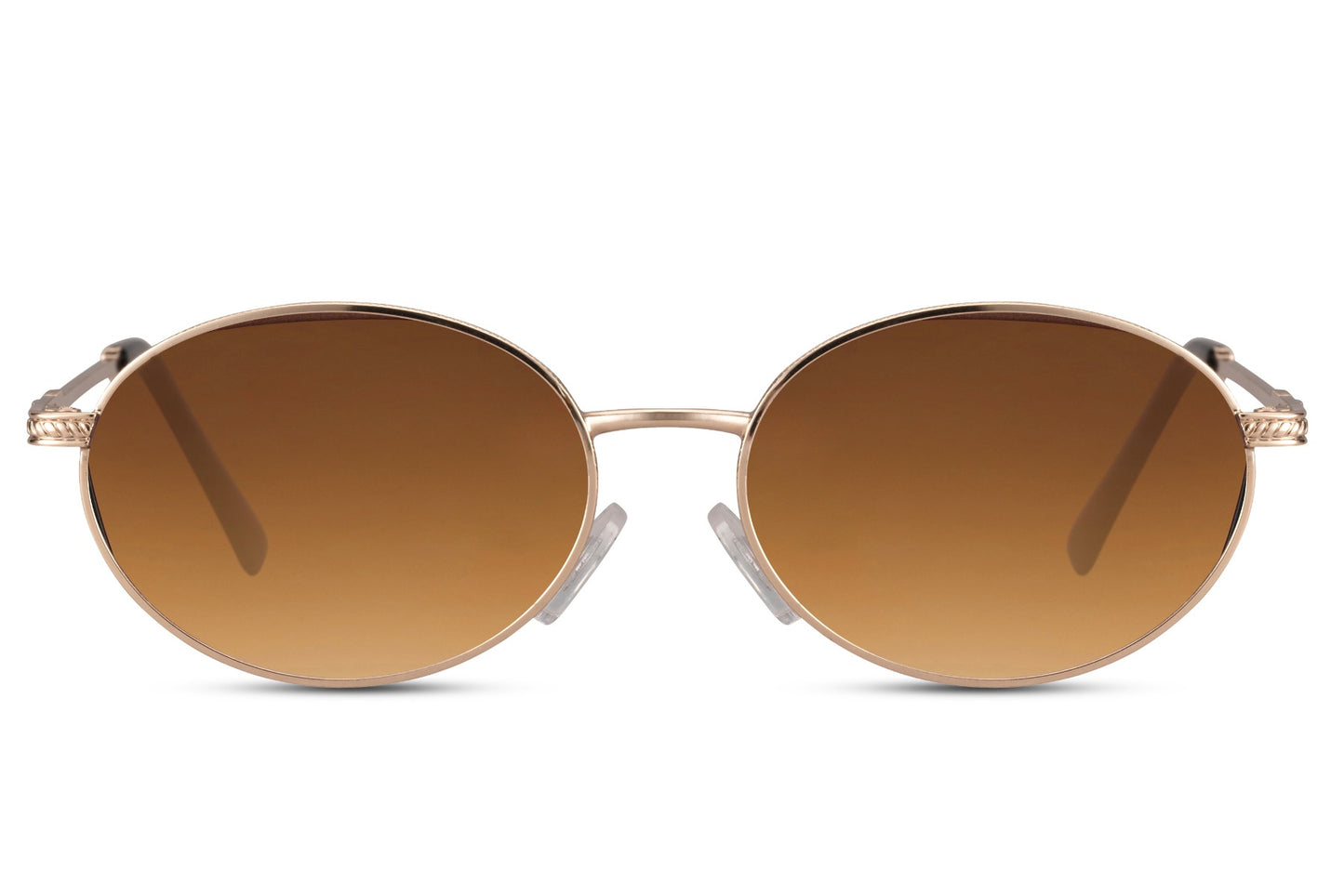 London oval sunglasses for men and women with gold metal frame and amber brown gradient lens – vintage-inspired urban street style shades for casual and smart casual wear, free delivery UK and Europe from Sunglass Station