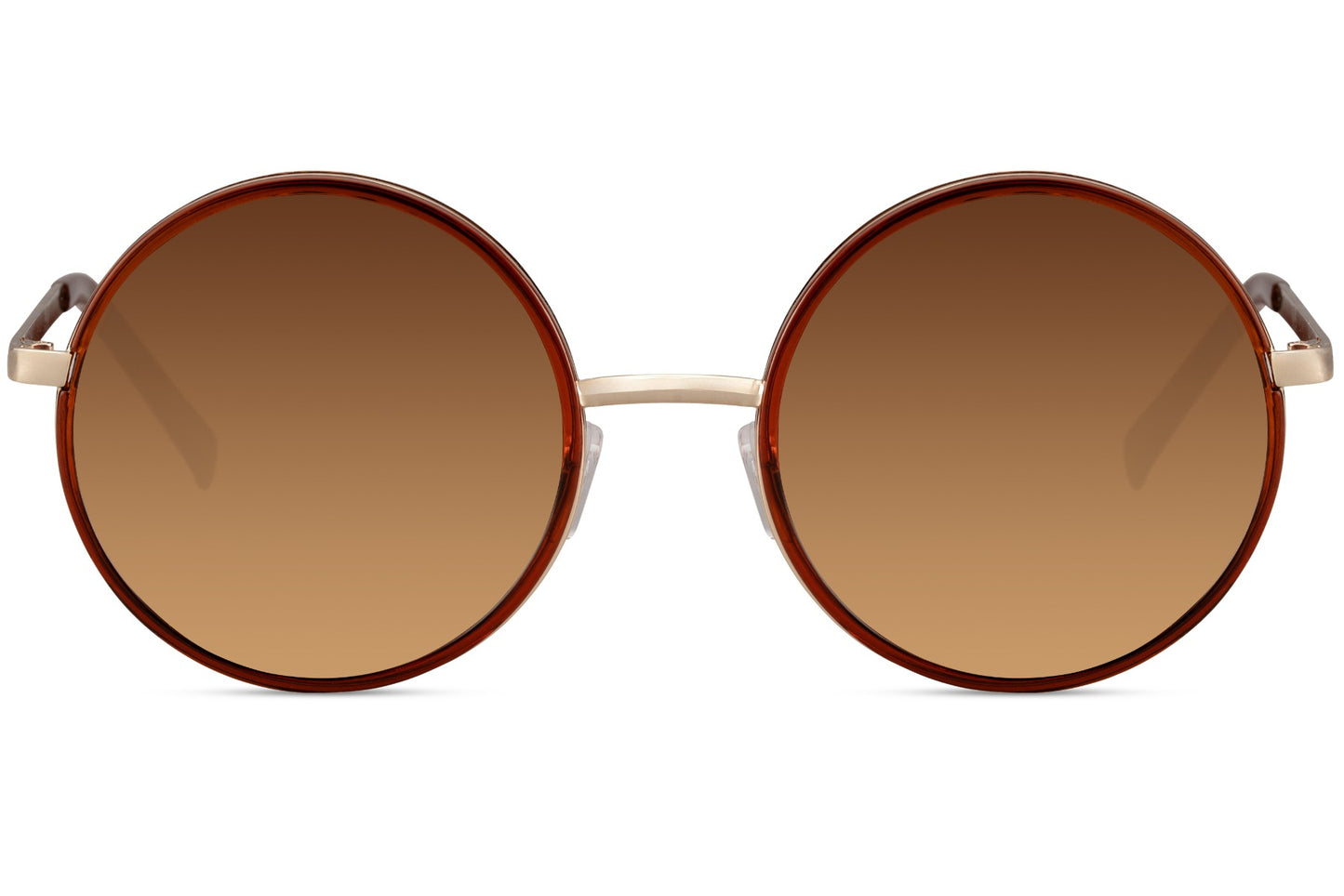 London round oversized sunglasses women silver metal frame warm brown cognac gradient polycarbonate lens UV400 protection elegant retro glamorous summer city beach holiday brunch free UK Europe shipping Sunglass Station