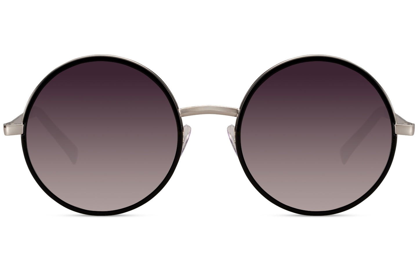 London round oversized sunglasses women silver metal frame grey mauve gradient polycarbonate lens UV400 protection sophisticated minimalist elegant everyday London city summer wear free UK Europe delivery Sunglass Station