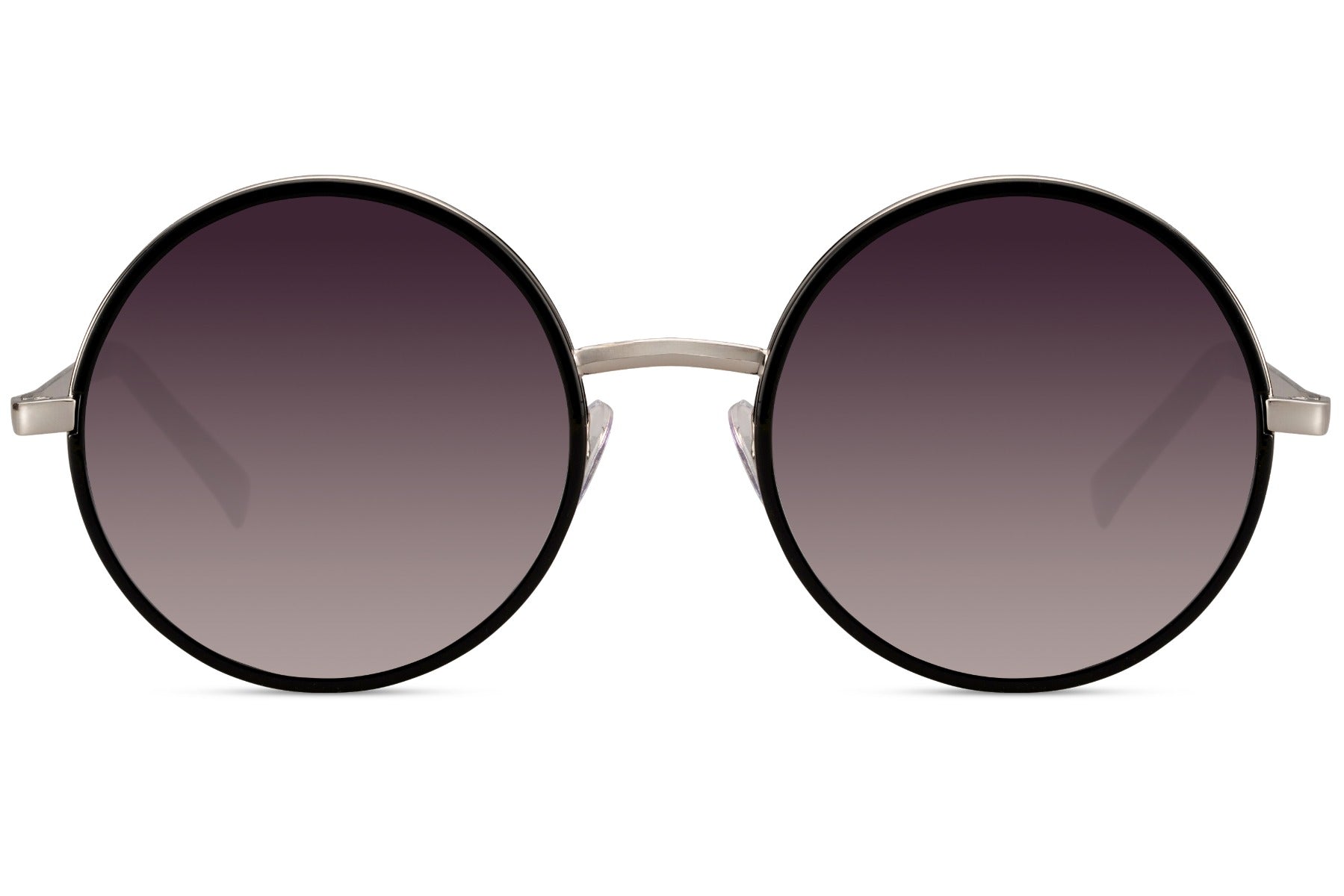 London round oversized sunglasses women silver metal frame grey mauve gradient polycarbonate lens UV400 protection sophisticated minimalist elegant everyday London city summer wear free UK Europe delivery Sunglass Station