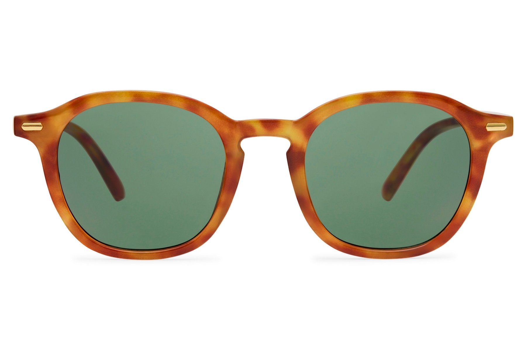 London round sunglasses orange rust tortoiseshell polycarbonate frame green tinted lens UV400 protection men women bold retro summer festival beach outdoor eyewear free UK Europe shipping Sunglass Station