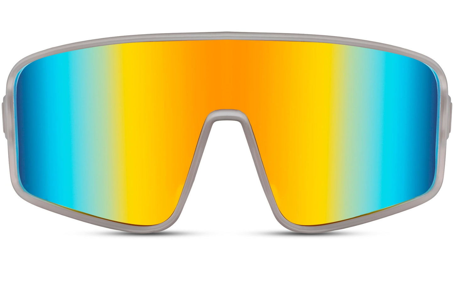 london style bold sports sunglasses with gradient mirrored lens