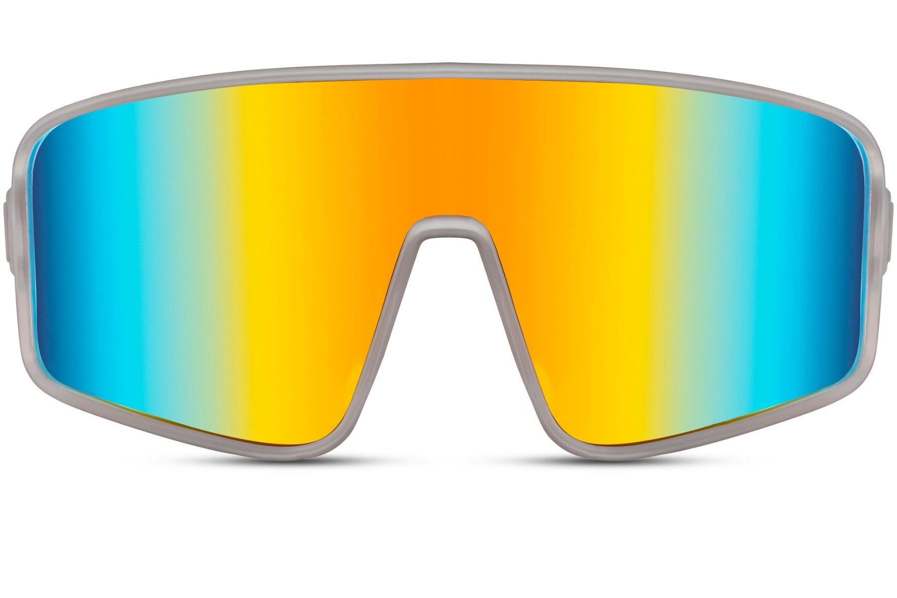 london style bold sports sunglasses with gradient mirrored lens