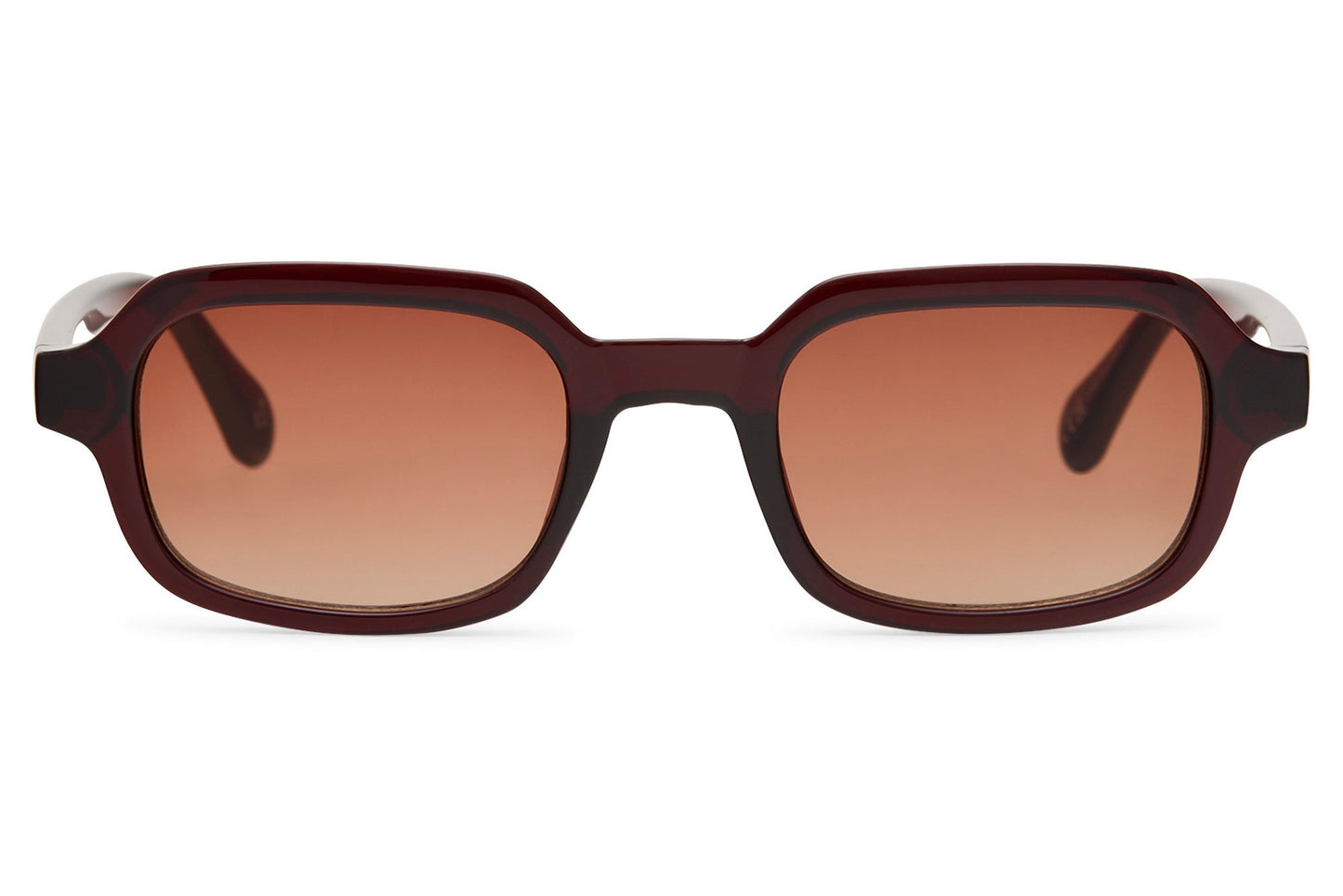 Luxury rectangle sunglasses for men and women with chocolate brown recycled polyester frame and brown gradient polycarbonate lens – rich vintage-inspired retro rectangle shades for city wear and summer holidays, free delivery across UK and Europe from Sunglass Station