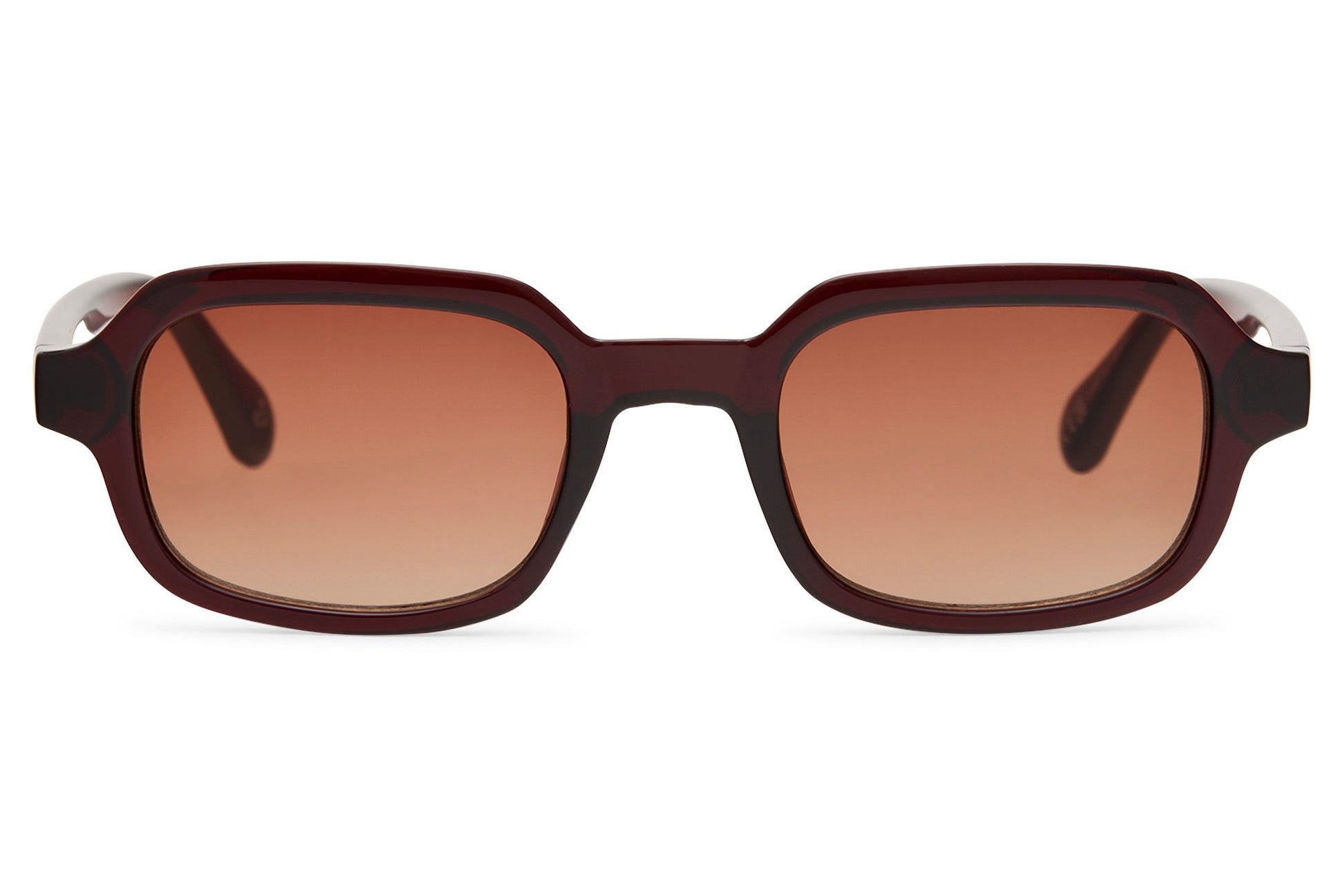 Luxury rectangle sunglasses for men and women with chocolate brown recycled polyester frame and brown gradient polycarbonate lens – rich vintage-inspired retro rectangle shades for city wear and summer holidays, free delivery across UK and Europe from Sunglass Station