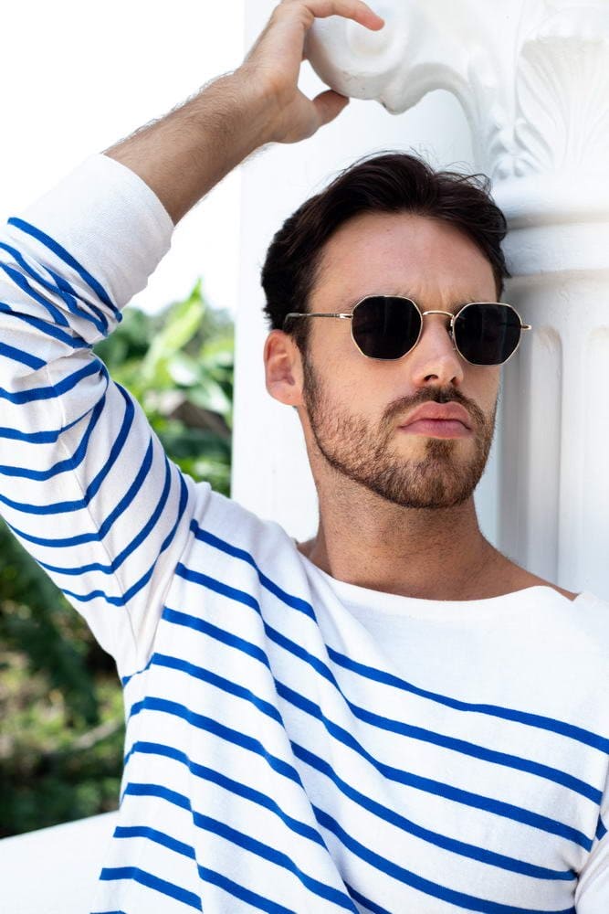 man wearing black sunglasses 
