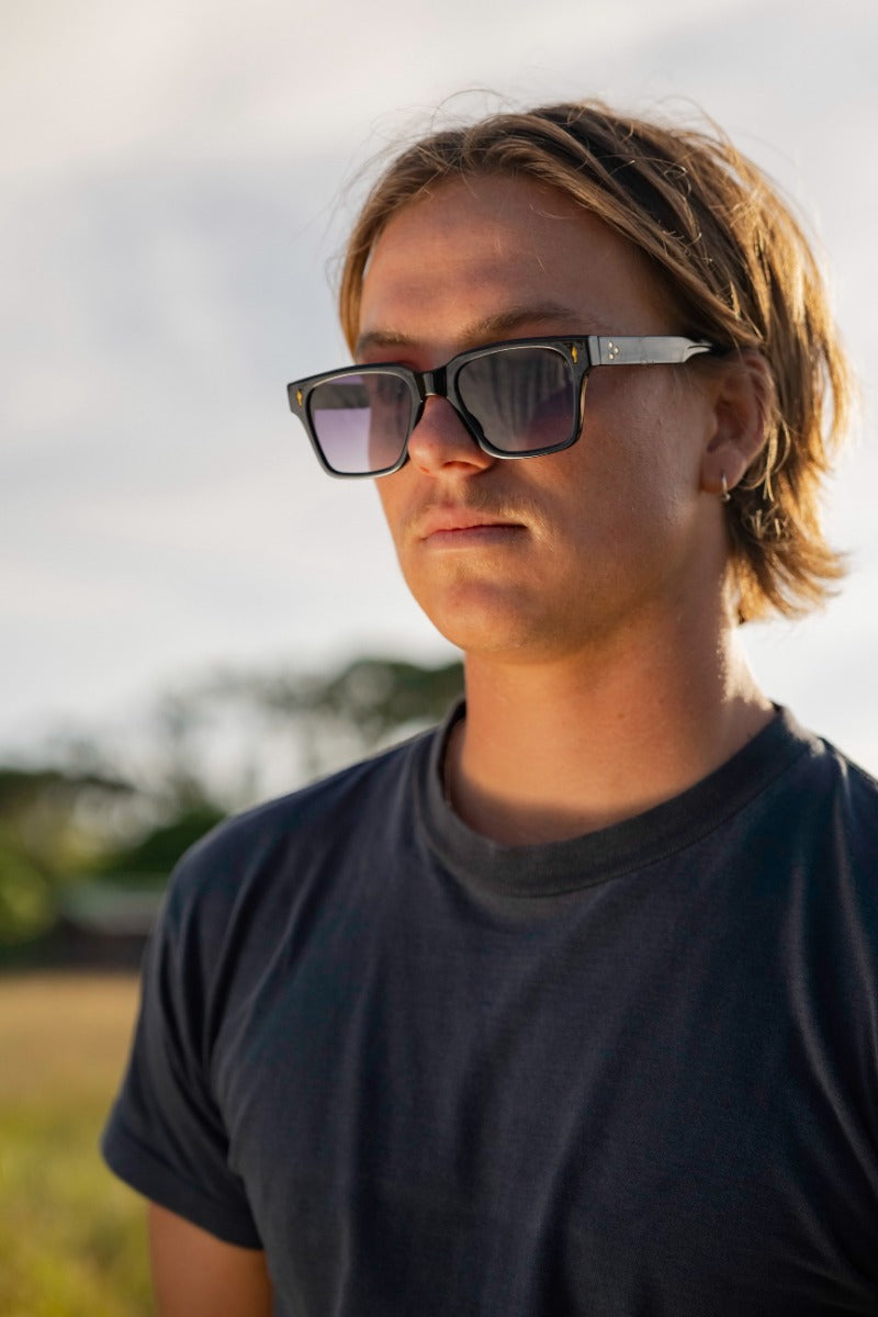man wearing tinted lens sunglasses perfect for uk urban styling