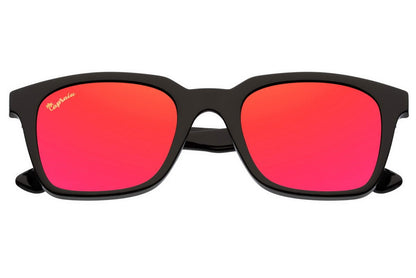 100% uv protection with red mirrored lens wayfarer sunglass 