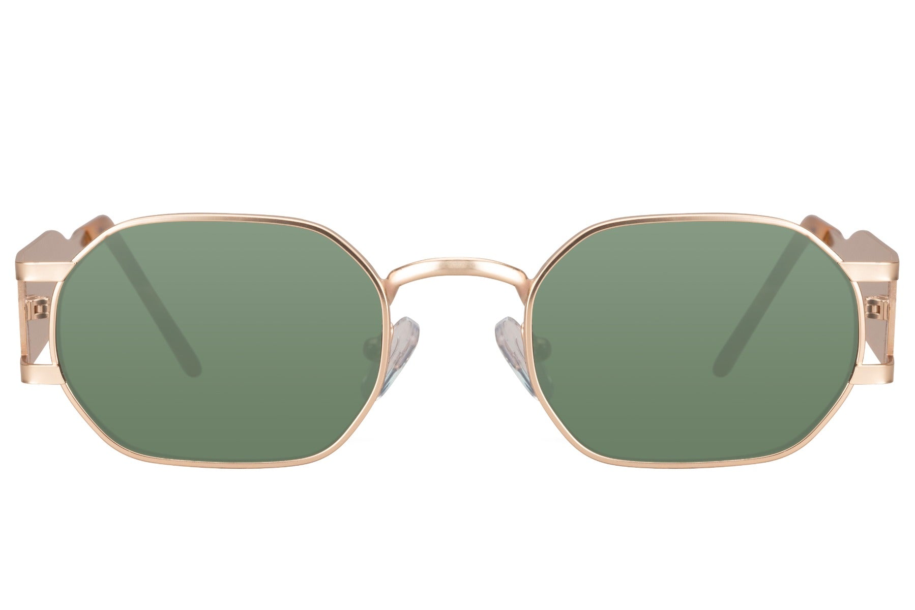 unisex style metallic frame sunglasses
