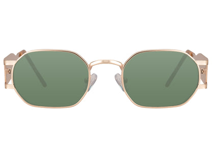 unisex style metallic frame sunglasses