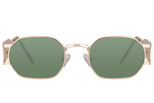 unisex style metallic frame sunglasses